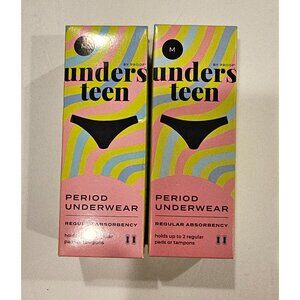 Lot of 2 Proof. Brief, Moderate Absorbency Period Underwear for Women - Unders M